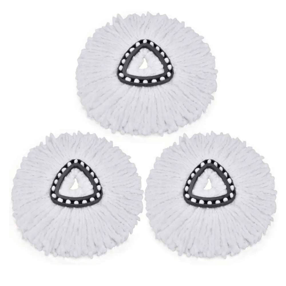 3 Pack Replacement Mop Head Spin Mop Refill Microfiber Easy Cleaning Mop Heads